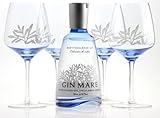 GIN MARE Mediterranean Gin 700ml 42,7% vol. mit 4 Gin Tonic Ballongläsern
