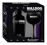 Bulldog Giftbox mit schwarzem Copa Glas Gin (1 x 0.7 l)