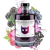 Böser Kater Magic Berry Gin, Farbwechsel-Effekt von Violett zu Rot durch Tonic Water, Das perfekte Geschenk, Fruchtiger Beeren-Geschmack, Handgemachter Katzen Gin, 0,5l - 40% Vol.