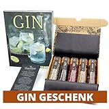 Gin Gewürze + Gin Buch Geschenkset I 5 erlesene Gin Gewürze im & Gin Tonic Guide (Hardcover) im Gin Set I Gin Rezepte, Gin Herstellung, Gin Geschichte als tolles Gin Geburtstagsgeschenk
